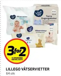 Bunnpris LILLEGO VÅTSERVIETTER tilbud