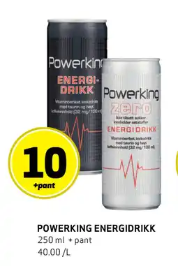 Bunnpris POWERKING ENERGIDRIKK tilbud