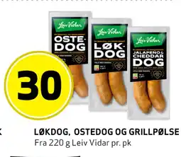 Bunnpris LØKDOG, OSTEDOG OG GRILLPØLSE tilbud
