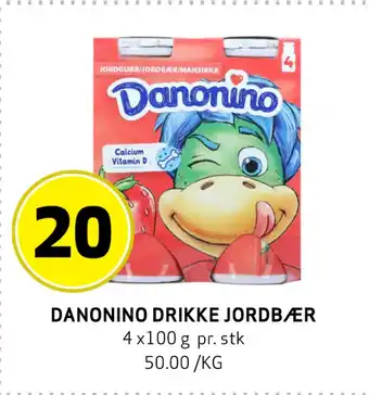 Bunnpris DANONINO DRIKKE JORDBÆR tilbud