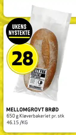 Bunnpris MELLOMGROVT BRØD tilbud