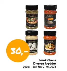 Havaristen Smaklökens Diverse krydder tilbud