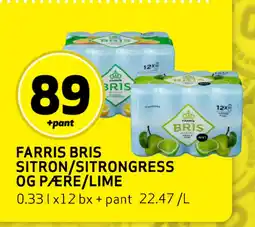 Bunnpris FARRIS BRIS SITRON/SITRONGRESS OG PÆRE/LIME tilbud