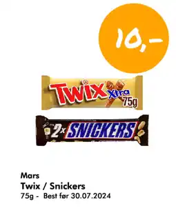 Havaristen Mars Twix / Snickers tilbud