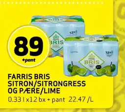 Bunnpris FARRIS BRIS SITRON/SITRONGRESS OG PÆRE/LIME tilbud