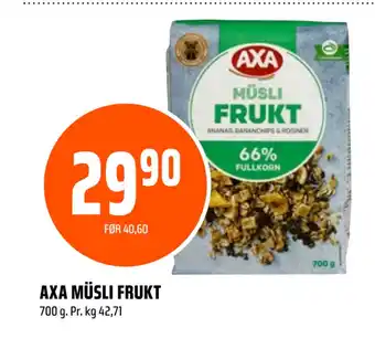 Coop Obs AXA MÜSLI FRUKT tilbud