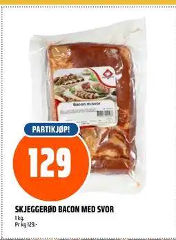 Coop Obs SKJEGGERØD BACON MED SVOR tilbud