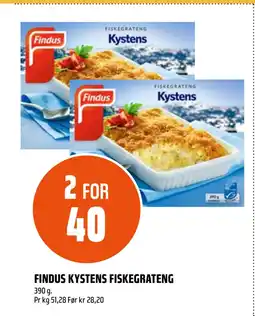 Coop Obs FINDUS KYSTENS FISKEGRATENG tilbud