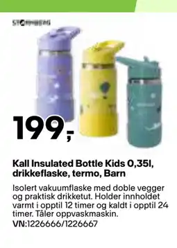 XXL Sport Kall Insulated Bottle Kids 0,35l, drikkeflaske, termo, Barn tilbud