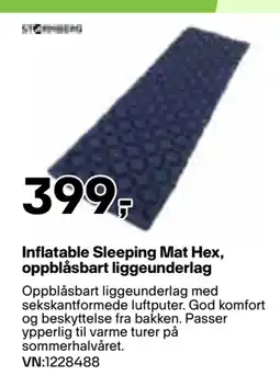 XXL Sport Inflatable Sleeping Mat Hex, oppblåsbart liggeunderlag tilbud