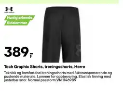 XXL Sport Tech Graphic Shorts, treningsshorts, Herre tilbud
