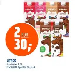 Coop Obs Litago sjokolademelk tilbud