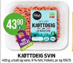 Kiwi Folkets kjøttdeig tilbud