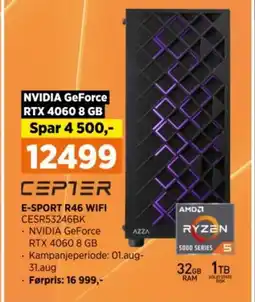 POWER E-SPORT R46 WIFI CESR53246BK tilbud
