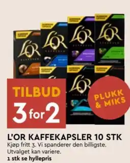 Coop Mega L'OR KAFFEKAPSLER 10 STK tilbud