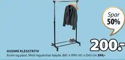 JYSK GUDME KLESSTATIV tilbud