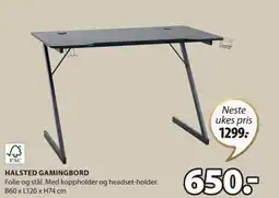 JYSK HALSTED GAMINGBORD tilbud