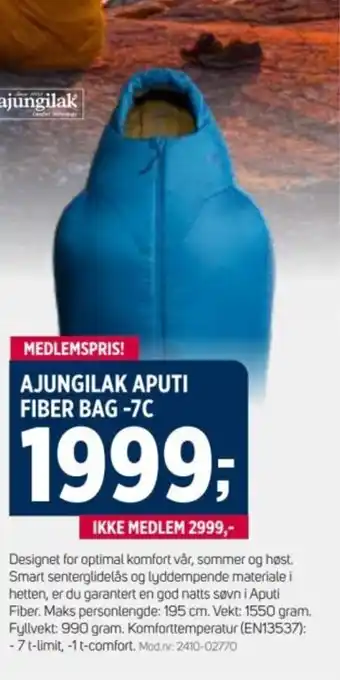 Sport 1 AJUNGILAK APUTI FIBER BAG -7C tilbud