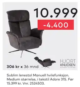 Skeidar Sublim lenestol tilbud