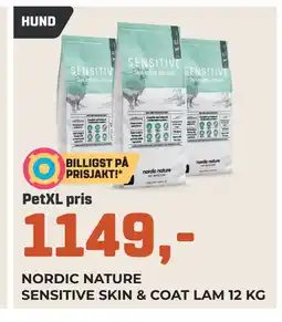 PetXL NORDIC NATURE SENSITIVE SKIN & COAT LAM 12 KG tilbud