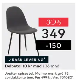 Skeidar Jupiter spisestol tilbud