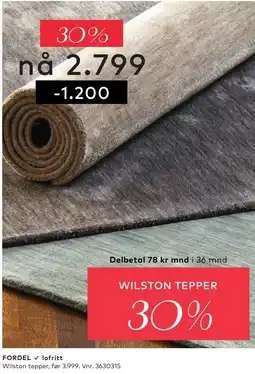 Skeidar Wilston tepper tilbud