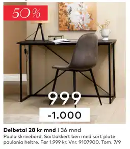 Skeidar Paula skrivebord tilbud