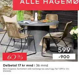 Skeidar Blom hagestol tilbud
