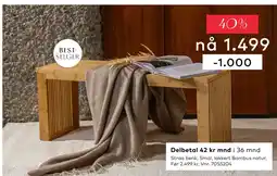 Skeidar Straa benk tilbud