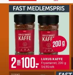 Europris Luxus instant kaffe tilbud