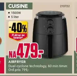 Europris Cuisine airfryer tilbud