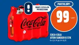 Coop Obs COCA-COLA UTEN SUKKER 8 STK tilbud