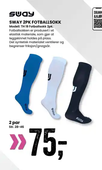 Sport Outlet SWAY 2PK FOTBALLSOKK tilbud