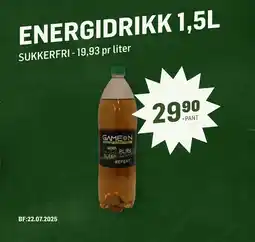 Holdbart ENERGIDRIKK 1,5l tilbud
