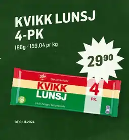 Holdbart KVIKK LUNSJ 4-PK tilbud