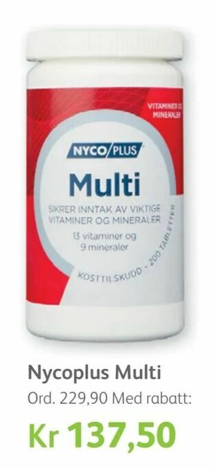 Vitusapotek Nycoplus Multi tilbud
