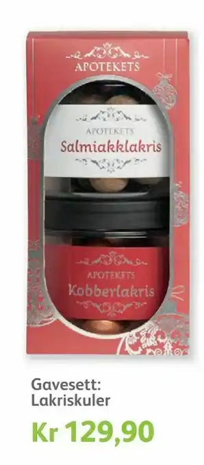 Vitusapotek Gavesett: Lakriskuler tilbud