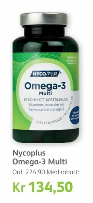 Vitusapotek Nycoplus Omega-3 Multi tilbud