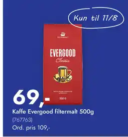 Kaffe Evergood filtermalt 500g