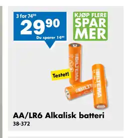 Biltema AA/LR6 Alkalisk batteri tilbud