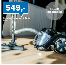 Biltema Poseløs støvsuger, 700 W tilbud
