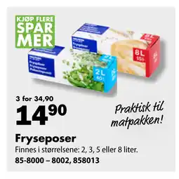 Biltema Fryseposer tilbud