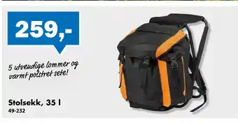 Biltema Stolsekk, 35 l tilbud