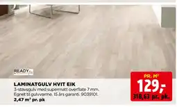 jem & fix LAMINATGULV HVIT EIK tilbud