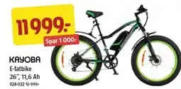 Jula KAYOBA E-fatbike 26", 11,6 Ah tilbud