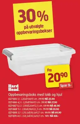 Jula Oppbevaringsboks med lokk og hjul tilbud