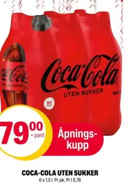 Coop Extra COCA-COLA UTEN SUKKER tilbud