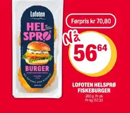 Coop Extra LOFOTEN HELSPRØ FISKEBURGER tilbud