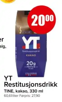 Spar YT Restitusjonsdrikk tilbud
