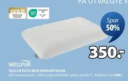 JYSK VIGLEN PUTE MED MEMORYSKUM tilbud